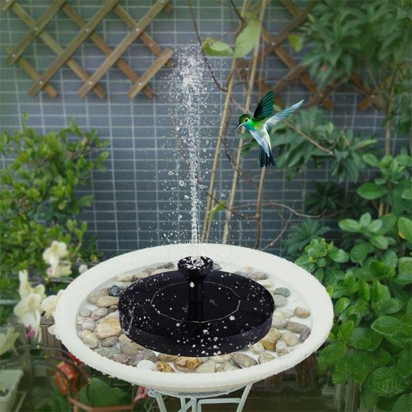 

solar power pump, bird bath fountain water floating pond garden patio decor fontaine de jardin decorations