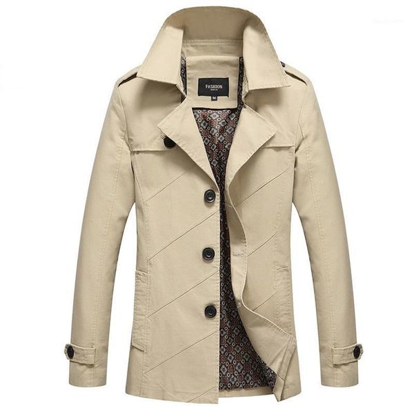 

men's trench coats spring autumn male overcoat long jacket coat men trenchcoat masculina windbreaker outwear cotton fabric, Tan;black