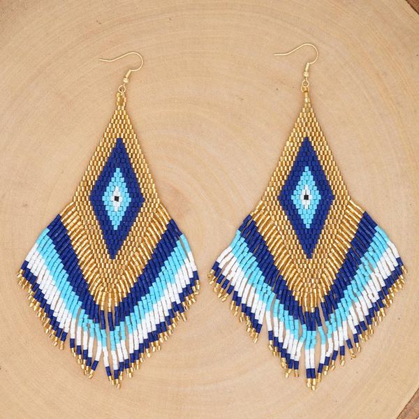 

go2boho earrings for women miyuki 2021 femme aretes boho jewelry handmade pendientes mujer moda beads stud, Golden;silver