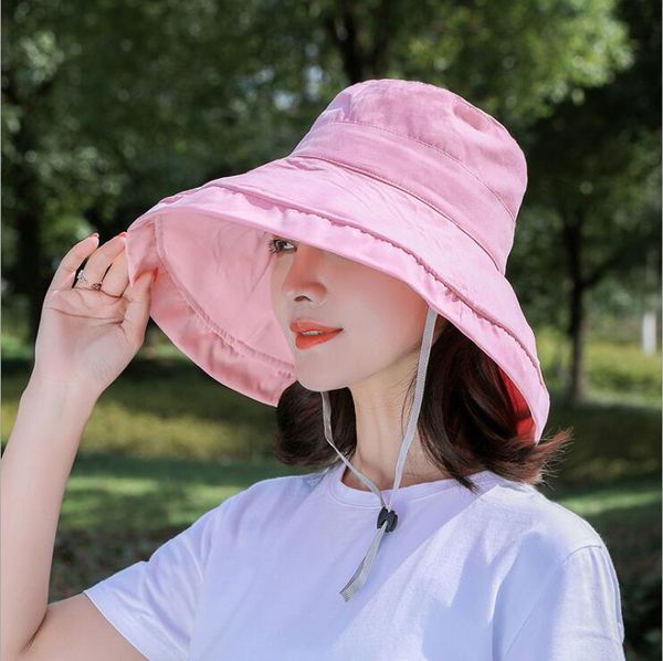 

large brims peach skin ladies fisherman hat dmcm078 summer lovely style outdoor sun hat caps wide brim hats, Blue;gray