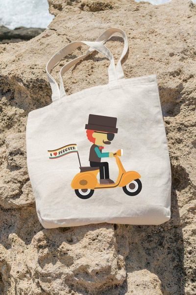 

shopping bags angemiel bag i love scooter beach tote