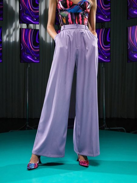 

x armand slant pocket wide leg pants z7vd#, Black;white