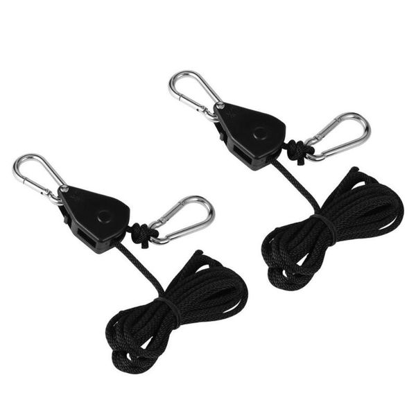 

cords, slings and webbing 2 pcs/lot 1/8 rope ratchet lights lifters reflector grow light hangers long heavy duty adjustable clip hanger