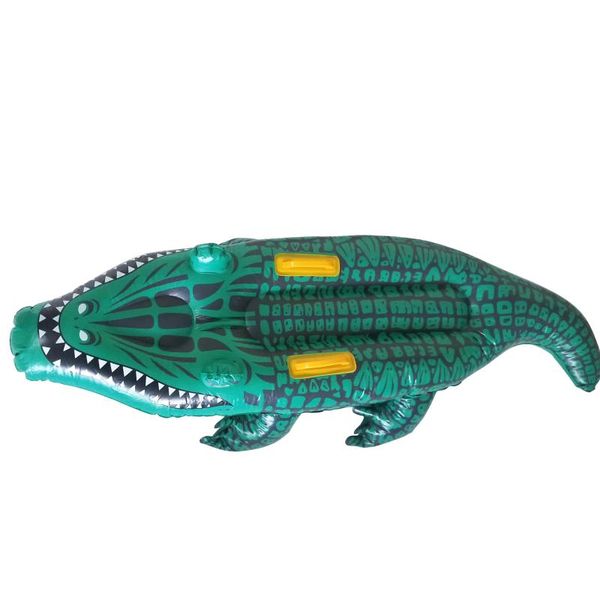 

life vest & buoy inflatable crocodile float raft lounger alligator ride-on swim mat beach air row cushion pool bed