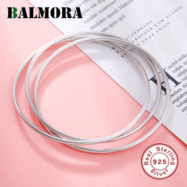 

circles solid 925 sterling silver simple personality bracelet for women lover girl fashion cold style jewelry ycb5014 bangle, Black