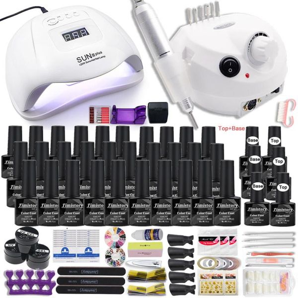 

manicure set for nail 30/20/10 kind polish kit with 120w lamp drill machine acrylic art tools tool kits