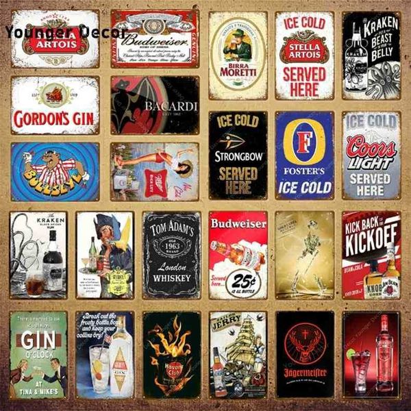 

vintage ice cold tom london whiskey metal tin signs wall plaque home bar pub club tavern decor gin beer poster yi-152