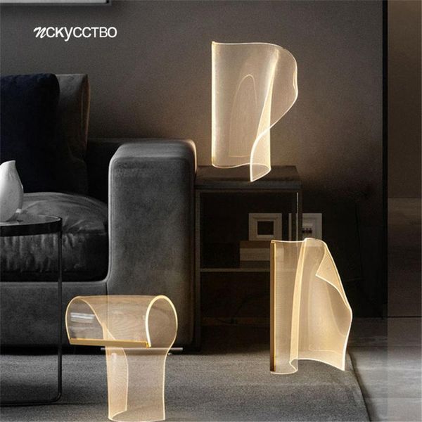 

table lamps postmodern deigner led acrylic lamp for living room office fashion home deco bedroom bedside decorative art night lights