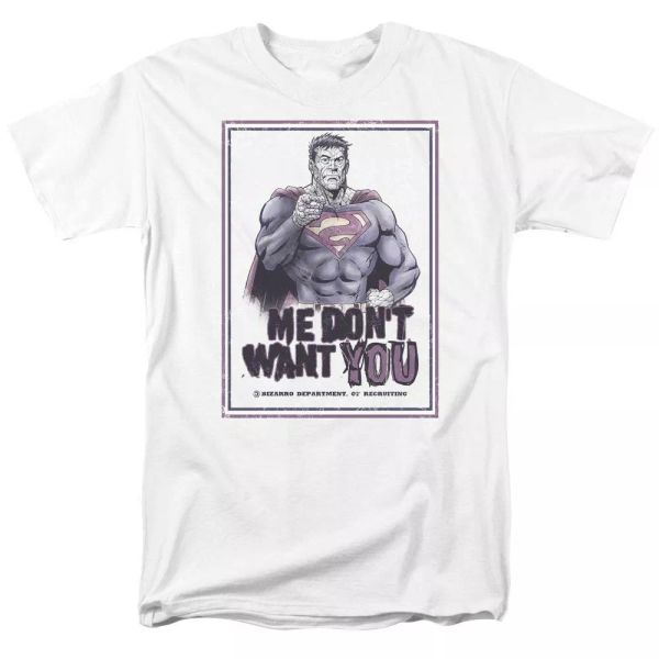 

Superman Don'T Want You T-Shirt DC Comics Sizes S-3X NEW, White;black