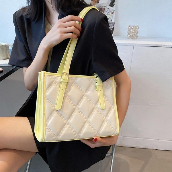 

evening bags totes for women 2021 luxury designer handbag vintage pu lattice shoulder women's hand