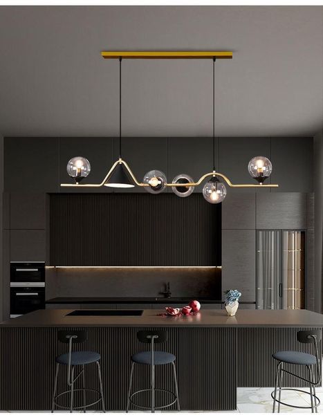 

pendant lamps minimalist restaurant chandelier modern simple creative dining hall lamp nordic light luxury tea room long bar table