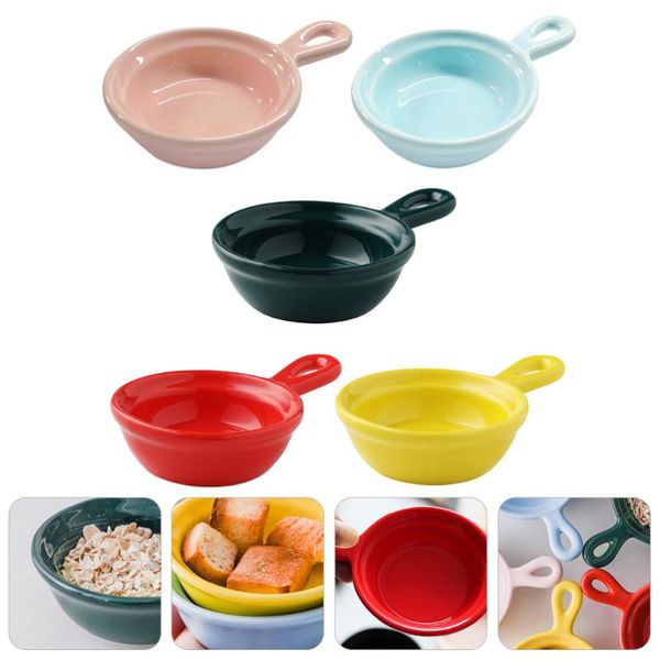 

dishes & plates 5pcs ceramics seasoning saucer delicate dish condiment for home