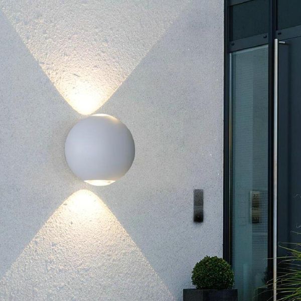 

wall lamps ip65 waterproof 12w cree cob led light modern home lighting decoration outdoor lamp aluminum wandlamp 2head