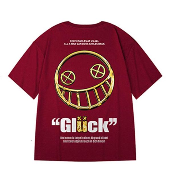 

men's women's t-shirts grimace devil kingdom pattern print fashion oversize short sleeve male big size couple loose fat half wine, White