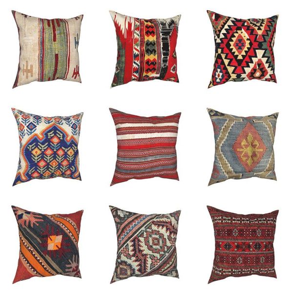 Yastık / Dekoratif Yastık Baluch Flatweave Antika Kılıf Boho Kilim Etnik Vintage Farsça Halı Kabile Yastık Dekor Yastık Kapakları için