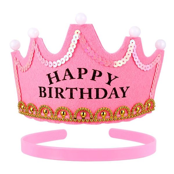 

party hats frcolor led tiara birthday crown headband for children girl )
