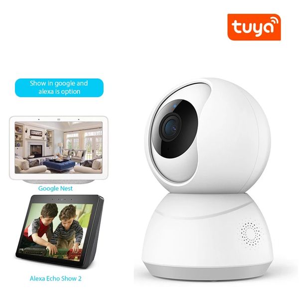 Tuya 1080P HD Smart IP Camera 360 Ângulo Vídeo CCTV WiFi Pan-Tilt Night Night Webcam Bebê Segurança Mornitor Câmeras