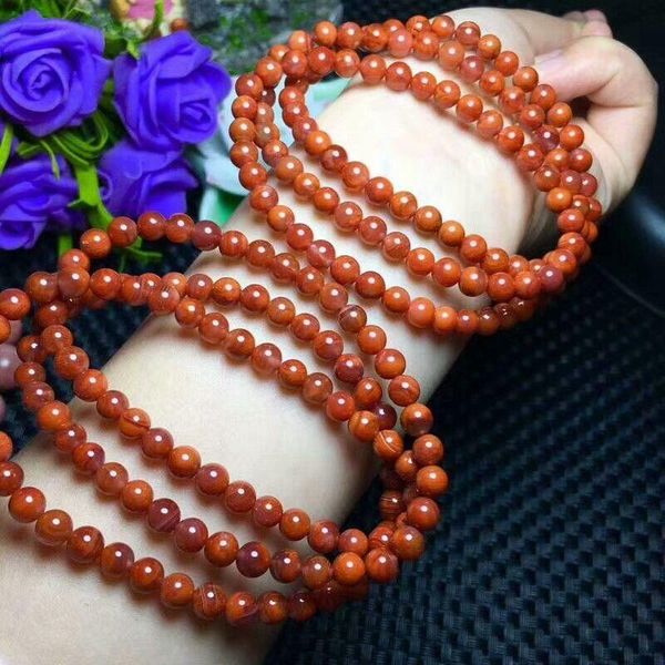 

natural south red bracelet women 108 beads 6mm beaded, strands, Black