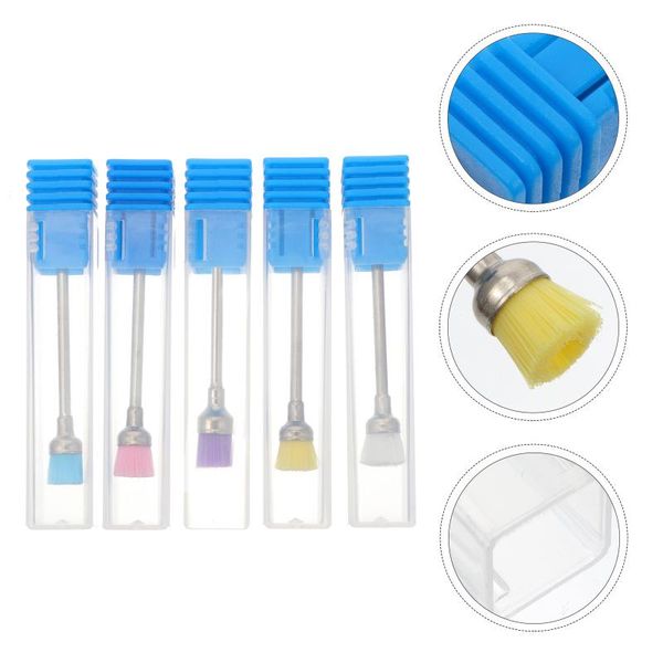 

nail brushes 5pcs drill dust remover cleaners machine, Yellow