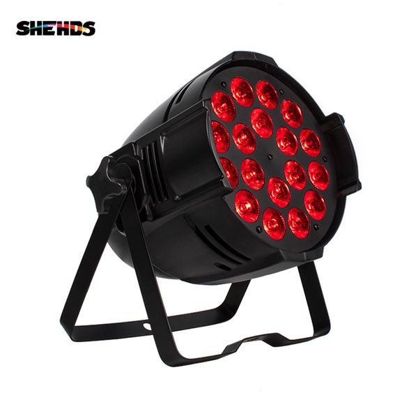 SHEHDS Bühnenlicht, groß, Aluminiumlegierung, LED-Par, 18 x 12 W, RGBW, DMX512, für den Außenbereich, IP65, DMX-Lichteffekt, Master-Slave, Luces Discoteca