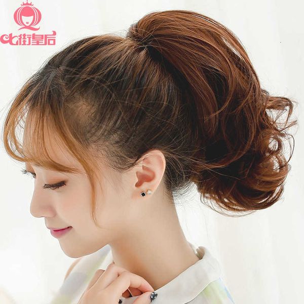 

seven street queen women's wig claw short big wave curly hair tiger mouth clip tail m036, Black