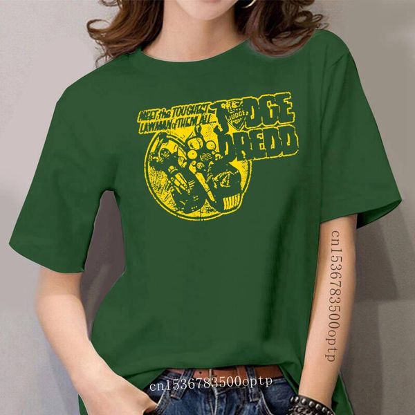 

women's t-shirt 2000ad women judge dredd toughest lawman of them all, White