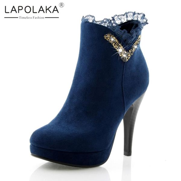 

boots 2021 design big size 43 thin heels zipper pole dance woman shoes platform crystal shiny ladies, Black