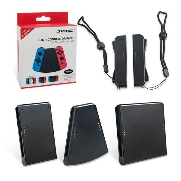 

game controllers & joysticks 5-in-1 connector four handle brackets for switch holder stand cover ns controller