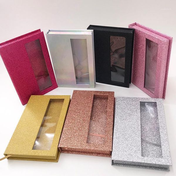 

custom eyelash packaging box 5 pairs in lashes book1