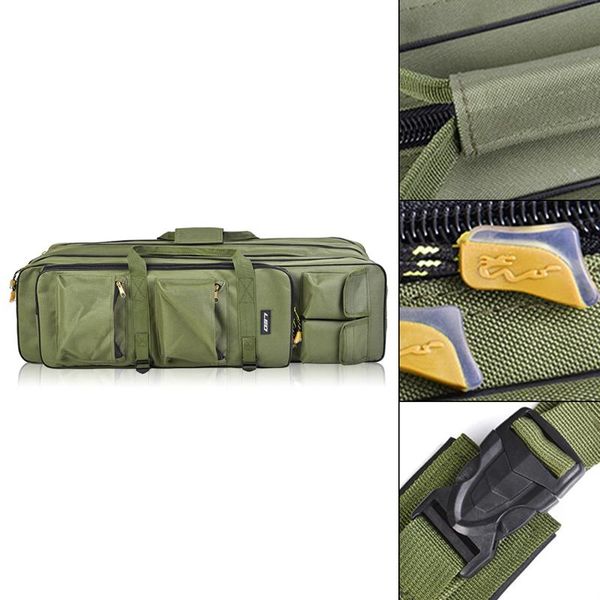 

fishing accessories leo 80cm bag three-layer foldable shoulder gear backpack rod
