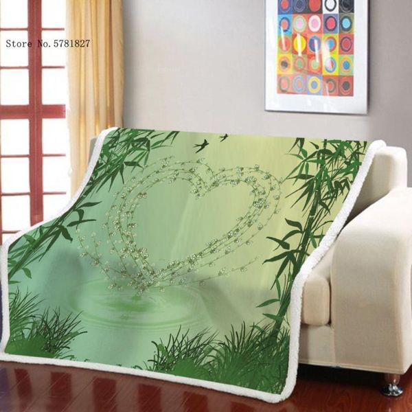 

blankets bamboo sherpa blanket beautiful green landscape weighted picnic travel throw nap office for bedroom
