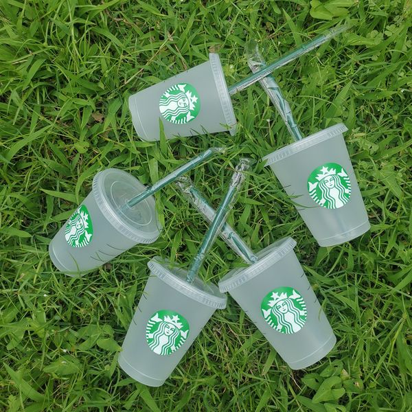 

starbucks mug 16oz 24oz tumblers mugs plastic drinking juice with lip and straw magic coffee mug costom transparent cup