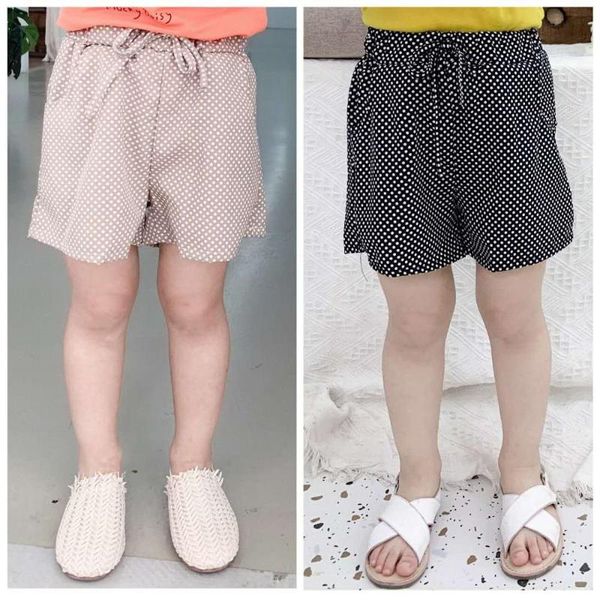 

children's clothing spring and summer shorts korean wavelet pants chiffon loose casual, Black