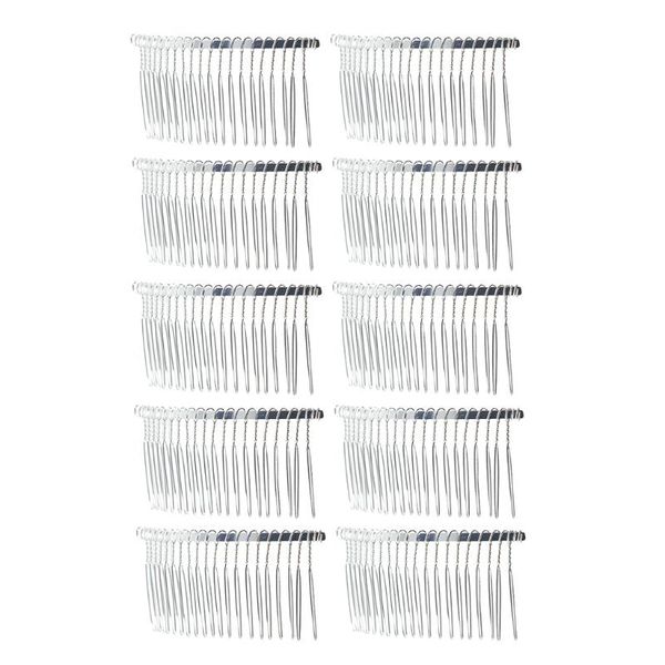 

hair clips & barrettes 10 pieces diy blank metal comb wedding veil side  teeth bridal accessories jewelry, Golden;silver