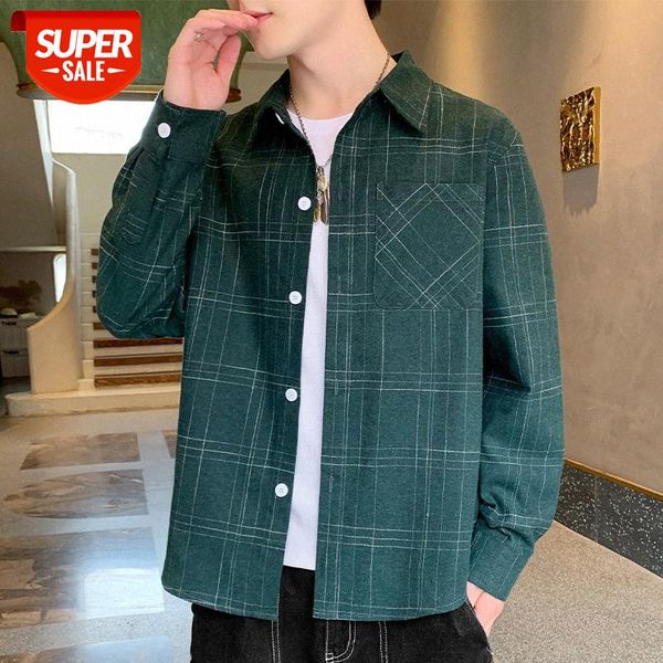 

men's shirts, autumn long-sleeved casual plaid hong kong style trendy floral shirts #bc9r, White;black