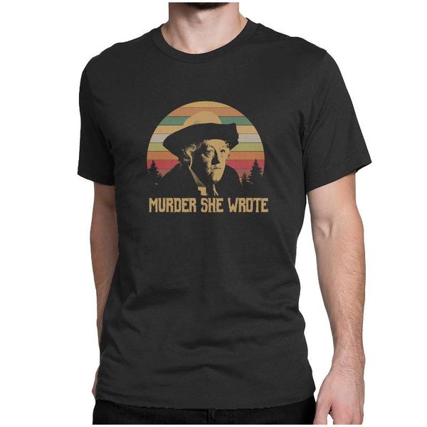

men's t-shirts murder she wrote - vintage retro t-shirt, White;black