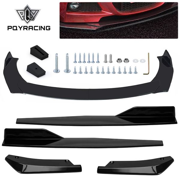 Universal Auto Vorne Hinten Lip Spoiler Diffusor Körper mit Seite Rock Splitter Für Honda Für Civic Limousine 4Dr 2016 2017 2018 PQY-FBL13