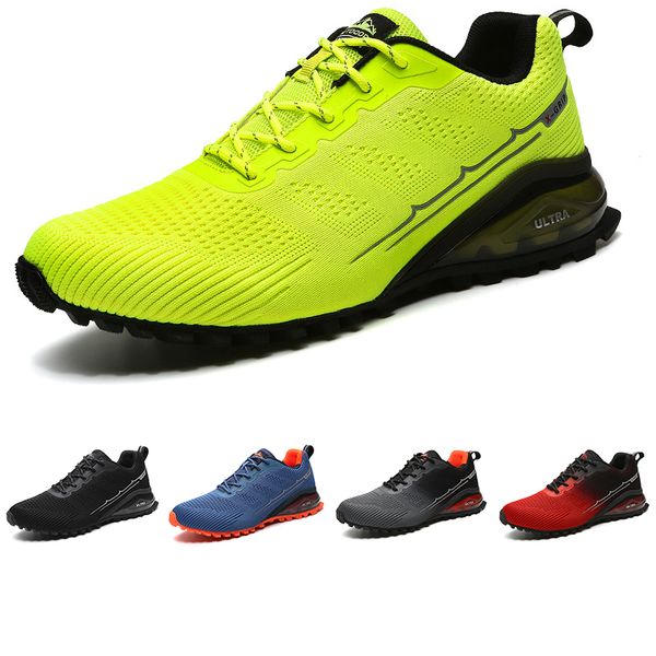 Marka olmayan Erkekler Koşu Ayakkabıları Siyah Gri Mavi Turuncu Limon Yeşil Kırmızı Dağ Tırmanışı Yürüyüş Erkek Eğitmenler Açık Spor Sneakers 41-47