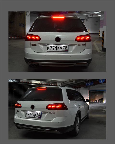 Luzes de sinal do freio da névoa da névoa traseira do carro para o VW Golf 7 Variante LED Cauda Luz 2013-20 DRL Golf 7.5 Acessórios de automóvel Esporte