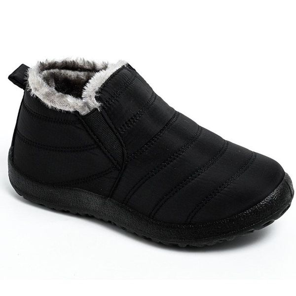 

boots fashion winter snow outdoor men shoes sneakers plus size military waterproof work, Black