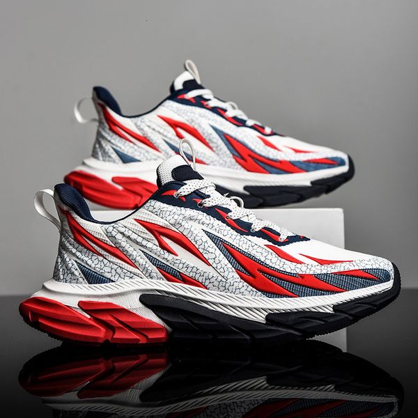 

large 2021 spring mh breathable flame men's running casual sports sho, Black