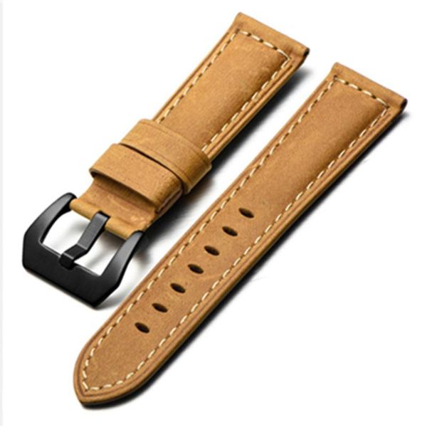 

watch bands eutour 20mm band genuine leather straps steel watchbands accessories silicone strap, Black;brown
