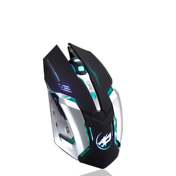 

mice rechargeable wireless silent gaming mouse t1 colorful lights and 4 gears 2400 dpi 400mah lithium battery for pc
