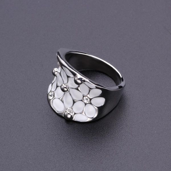 

wedding rings classic white flower floral luxury party engagement ladies women's ring jewelry accessories, Slivery;golden