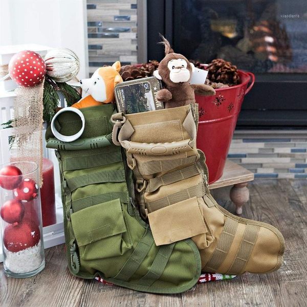

christmas decorations stocking socks tactical bag dump drop pouch utility storage military combat hunting pack pouches