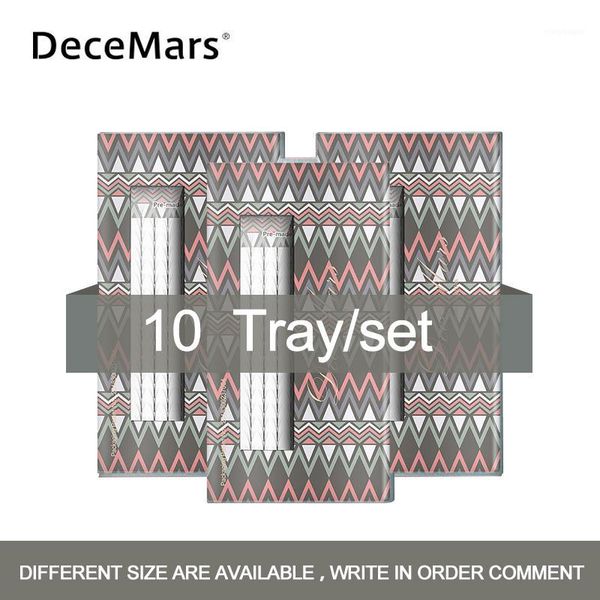 

decemars 10cases/lot long stem pre made volume fans lashes 3d-10d russian eyelash extensions pre-made lash1