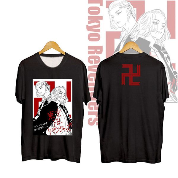 

2021 new 3d personalized print tokyo avenger men's lightweight breathable short sve t-shirt i5me, White;black