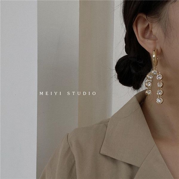 

dangle & chandelier the earrings are designed with retro korean fashion for women 2021 trend jewelry luxury wholesales, Silver