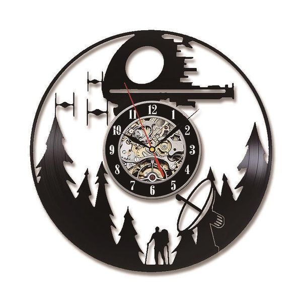 

wall clocks fashion creative clock cd record film theme home decor 3d hanging watches duvar saat decoracio