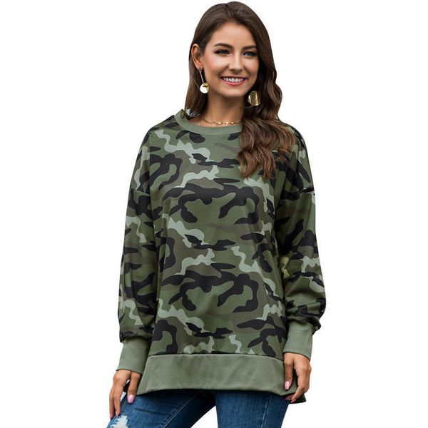 

men's sweaters women's casual round neck long-sleeved camouflage printed loose vocation shopping louning home sports jumpers lhv3, White;black